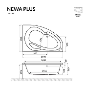 Акриловая ванна Excellent Newa Plus 160х95 R WAEX.NEP16WH без гидромассажа-6