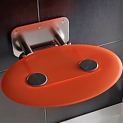 Сиденье для душа Ravak Ovo P II Orange B8F0000050 Прозрачно-оранжевое Нержавеющая сталь