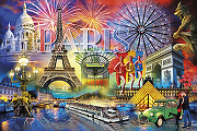 Фреска Ortograf Париж 7524 Фактура флок FLK Флизелин (4,05*2,7) Разноцветный, Город/Абстракция-1