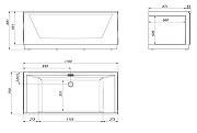 Акриловая ванна Aima Design Neo 170x75 01нео1775с1с без гидромассажа-3