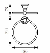 Кольцо для полотенец Kaiser KH-4201 Бронза-1