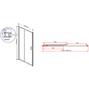 Душевая дверь Vincea Garda 160 VDS-1G160CL профиль Хром стекло прозрачное-5