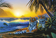 Фреска Ortograf Животные 7403 Фактура флок FLK Флизелин (4*2,7) Разноцветный, Животные/Море/Пейзаж-1