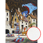 Фреска Ortograf Городской пейзаж живопись 11717 Фактура бархат FX Флизелин (2*2,7) Разноцветный, Город/Животные/Живопись