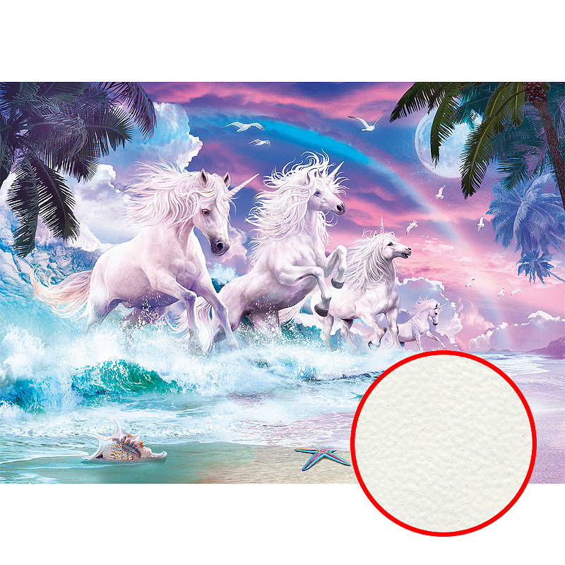 Фреска Ortograf Животные 7143 Фактура флок FLK Флизелин (3,8*2,7) Белый/Голубой/Розовый, Животные/Море