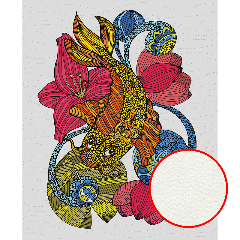 Фреска Ortograf Животные 9643 Фактура флок FLK Флизелин (2,2*2,7) Разноцветный, Рыбы/Цветы/Абстракция