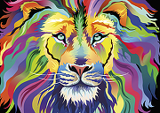 Фреска Ortograf Животные 17012 Фактура флок FLK Флизелин (3,8*2,7) Разноцветный, Животные/Абстракция-1