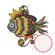 Фреска Ortograf Животные 30519 Фактура бархат FX Флизелин (2*2,7) Разноцветный, Рыбы/Абстракция