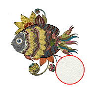 Фреска Ortograf Животные 30519 Фактура флок FLK Флизелин (2*2,7) Разноцветный, Рыбы/Абстракция