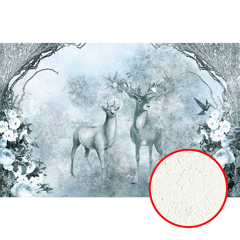 Фреска Ortograf Животные 33918 Фактура филиграна FM-F Флизелин (4,2*2,7) Серый, Животные/Цветы