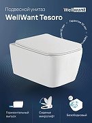 Унитаз WellWant Tesoro WWU01111W подвесной с сиденьем Микролифт-1