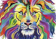 Фреска Ortograf Животные 17015 Фактура флок FLK Флизелин (3,8*2,7) Разноцветный, Животные/Абстракция-1