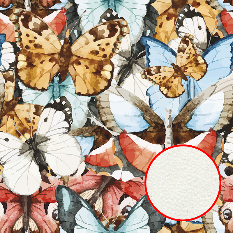 Фреска Ortograf Животные 5908 Фактура флок FLK Флизелин (2,7*2,7) Разноцветный, Бабочки