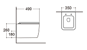 Комплект унитаза WellWant Tesoro WWU01111W с инсталляцией Tece Profil 9400413 с сиденьем Микролифт и Белой клавишей смыва-15