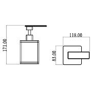 Дозатор для жидкого мыла Boheme 10969-W-CR Белый Хром-3