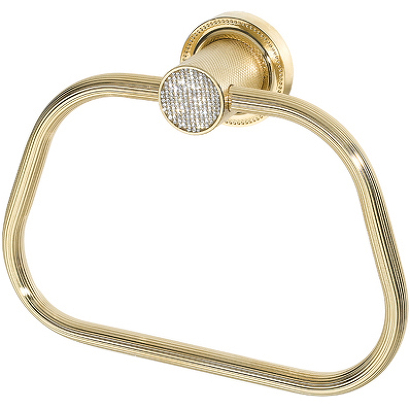 Кольцо для полотенец Boheme Royal Cristal 10925-G-B Золото