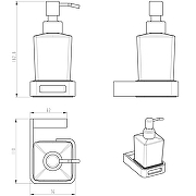 Дозатор для жидкого мыла Boheme Q 10957-GM Сталь-1
