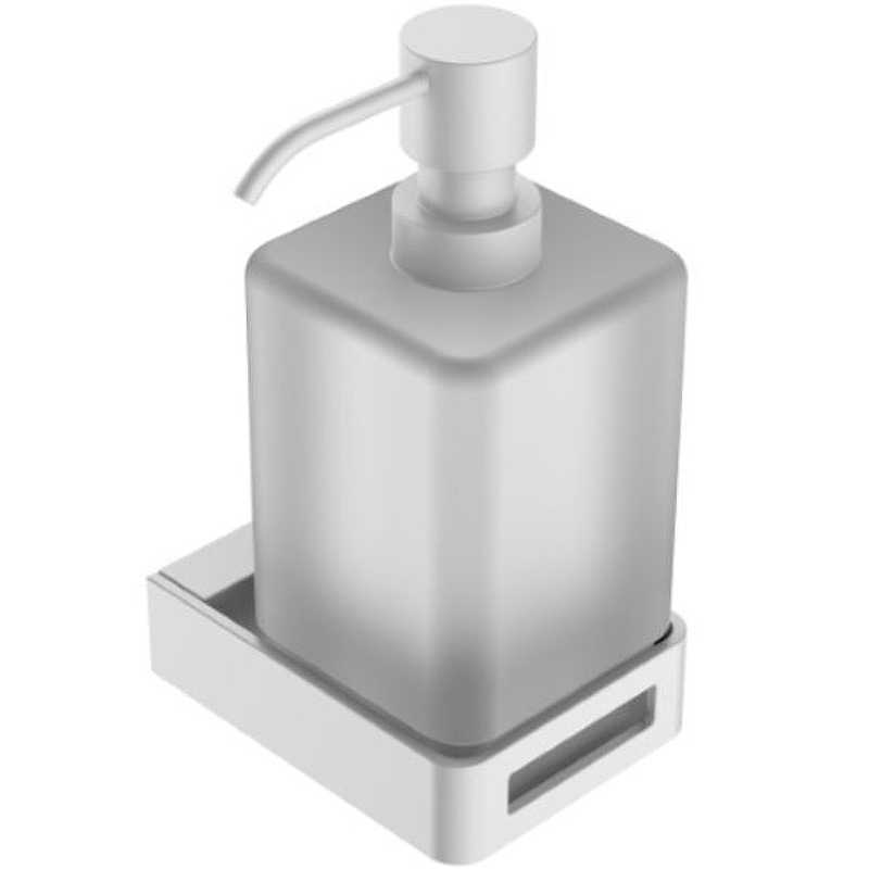 Дозатор для жидкого мыла Boheme Q 10957-MW Белый матовый дозатор для жидкого мыла boheme q 10957 cr b черный хром