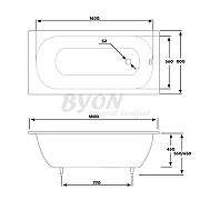 Чугунная ванна Byon 13М Maxi 180x80 Ц0000139 с антискользящим покрытием-7