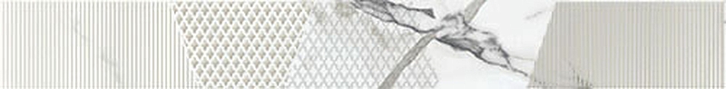 Керамический бордюр Керлайф Arabescato Bianco 914701 7,5х63 см