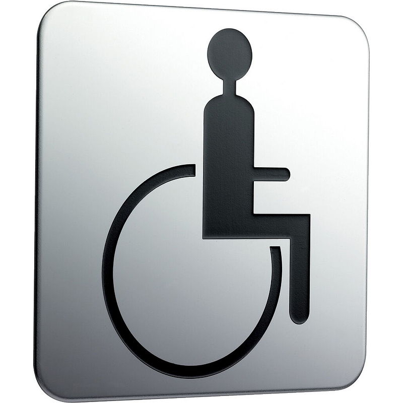 Табличка Туалет для инвалидов Emco System2 3576 000 03 Хром