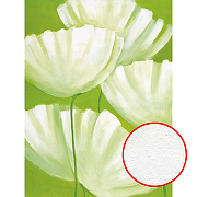 Фреска Ortograf Цветы 3596 Фактура бархат FX Флизелин (1,5*2) Зеленый/Белый, Цветы/Живопись