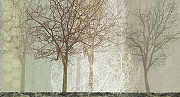 Фреска Ortograf Цветы 3950 Фактура флок FLK Флизелин (5*2,7) Коричневый/Зеленый, Деревья-1