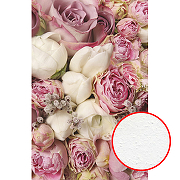 Фреска Ortograf Цветы 3905 Фактура бархат FX Флизелин (1,75*2,7) Розовый/Белый, Цветы
