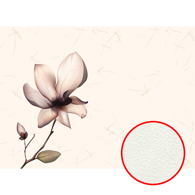 Фреска Ortograf Цветы 4342 Фактура флок FLK Флизелин (3,7*2,7) Белый/Бежевый, Цветы 4342