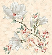 Керамическое панно Керлайф Primavera Magnolia Crema 70,9х75,3 см