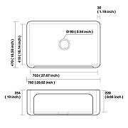 Кухонная мойка Kerasan Hannah Yorkshire 76 542101 Белая-2