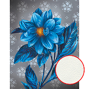Фреска Ortograf Цветы 5189 Фактура флок FLK Флизелин (2,1*2,7) Голубой/Серый, Цветы/Живопись