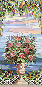 Фреска Ortograf Цветы 5277 Фактура флок FLK Флизелин (1,3*2,7) Разноцветный, Цветы/Живопись-1