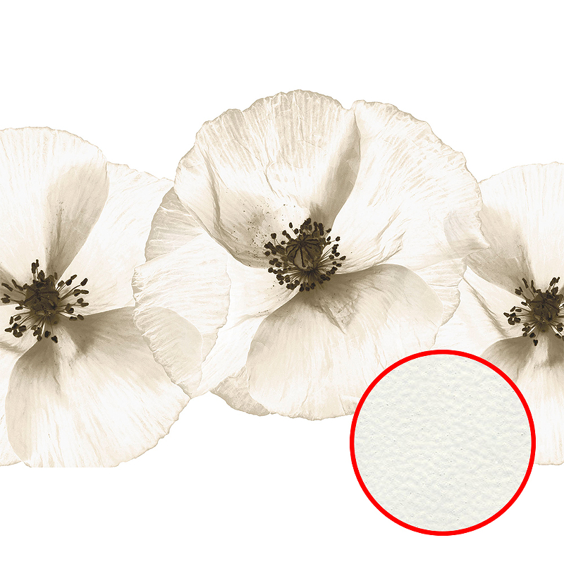 Фреска Ortograf Цветы 5319 Фактура флок FLK Флизелин (4*2,7) Белый/Бежевый, Цветы