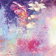 Фреска Ortograf Цветы 7054 Фактура флок FLK Флизелин (2,7*2,7) Разноцветный, Цветы/Живопись-1