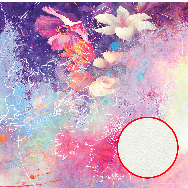 Фреска Ortograf Цветы 7054 Фактура флок FLK Флизелин (2,7*2,7) Разноцветный, Цветы/Живопись