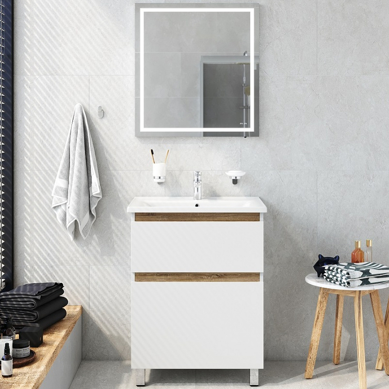 фото Комплект мебели для ванной со смесителем и аксессуарами am.pm