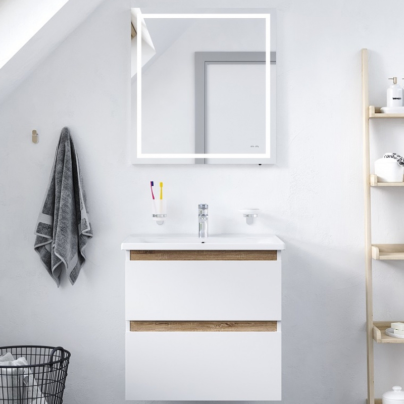 фото Комплект мебели для ванной со смесителем и аксессуарами am.pm