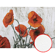 Фреска Ortograf Цветы 11758 Фактура бархат FX Флизелин (3,6*2,7) Серый/Красный, Цветы/Живопись