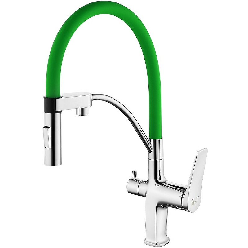 Смеситель для кухни Lemark Comfort LM3074C-Green Хром Зеленый смеситель для кухни с подключением к фильтру с питьевой водой lemark villa lm4861b
