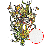 Фреска Ortograf Цветы 20901 Фактура бархат FX Флизелин (2*2,7) Белый/Разноцветный, Цветы/Абстракция