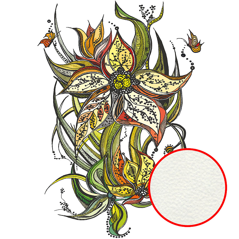 Фреска Ortograf Цветы 20901 Фактура флок FLK Флизелин (2*2,7) Белый/Разноцветный, Цветы/Абстракция