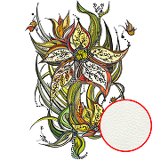 Фреска Ortograf Цветы 20901 Фактура флок FLK Флизелин (2*2,7) Белый/Разноцветный, Цветы/Абстракция