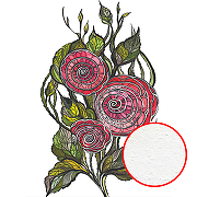 Фреска Ortograf Цветы 20903 Фактура бархат FX Флизелин (2*2,7) Белый/Разноцветный, Цветы/Абстракция
