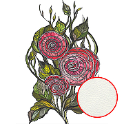 Фреска Ortograf Цветы 20903 Фактура флок FLK Флизелин (2*2,7) Белый/Разноцветный, Цветы/Абстракция