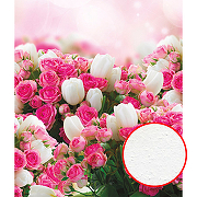 Фреска Ortograf Цветы 30430 Фактура бархат FX Флизелин (2,3*2,7) Белый/Зеленый/Розовый, Цветы