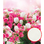 Фреска Ortograf Цветы 30430 Фактура флок FLK Флизелин (2,3*2,7) Белый/Зеленый/Розовый, Цветы