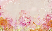 Фреска Ortograf Цветы 30573 Фактура бархат FX Флизелин (4,5*2,7) Розовый, Цветы/Абстракция-1