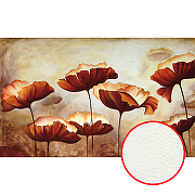 Фреска Ortograf Цветы 30964 Фактура флок FLK Флизелин (4,4*2,7) Красный/Коричневый, Цветы