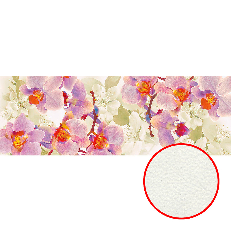 Фреска Ortograf Цветы 30965 Фактура флок FLK Флизелин (5,8*2) Розовый/Белый, Цветы